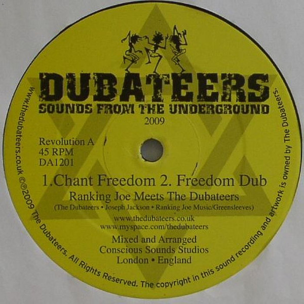 Pochette indicative de l’album Ranking Joe / Charlie P — Chant Freedom / Oh Jah